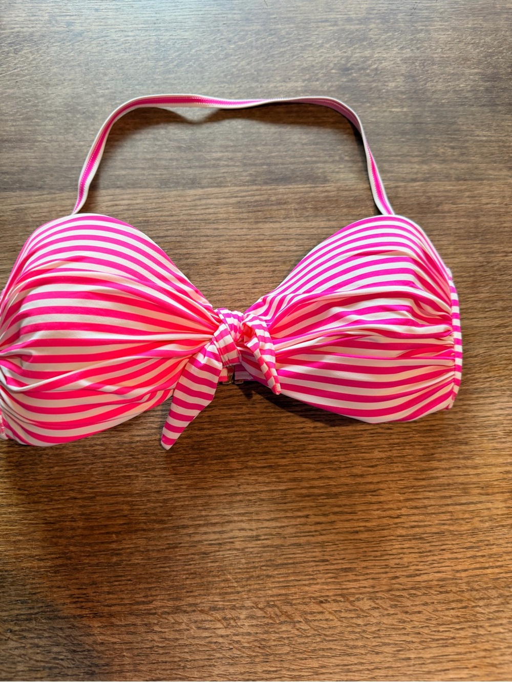 kate spade White and Hot Pink Swim Top